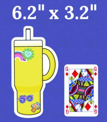 Assorted Colorful Cut-Outs, 36-Piece Set, We Stick Together: Cups + Water Bottles, 5.8