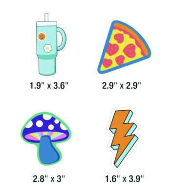 Vinyl Stickers, We Stick Together, Small, Assorted, 100 Stickers