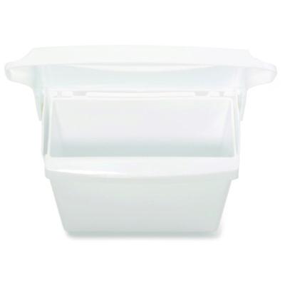 Sanitary Napkin Receptacle with Rigid Liner, Plastic, White