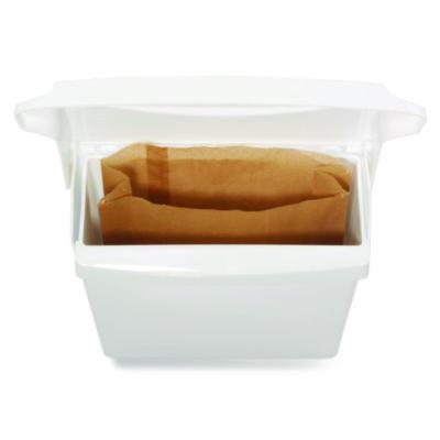 Sanitary Napkin Receptacle with Rigid Liner, Plastic, White