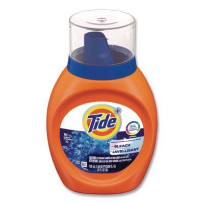 Plus Bleach Alternative Liquid Laundry Detergent, HE Compatible, 16 Loads, Original Scent, 25 oz Bottle, 6/Carton