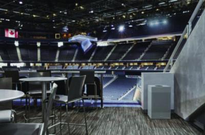 Designer Line Silhouettes Waste Receptacle, 16 gal, Steel, Silver Metallic