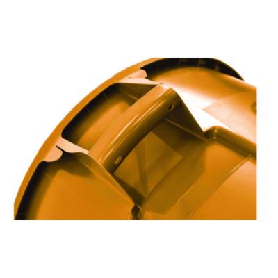 Trash Can: 44 gal, Round, Orange