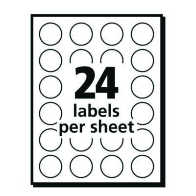 Avery Printable Self-Adhesive Removable Color-Coding Labels, 0.75" dia, Green, 24/Sheet, 42 Sheets/Pack, (5463) (AVE05463) AVE05463