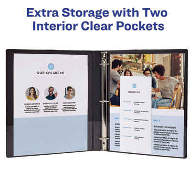 Showcase Economy View Binders with Slant Rings, 3 Rings, 0.5