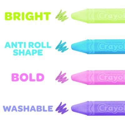 Crayola Washable Sidewalk Chalk, Tropical Colors, 4.25" x 0.75 Diameter, Assorted, 24 Sticks/Set (CYO512024) CYO512024