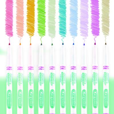 Colors of Kindness Fine Line Washable Markers, Fine Bullet Tip, Assorted Colors, 10/Box