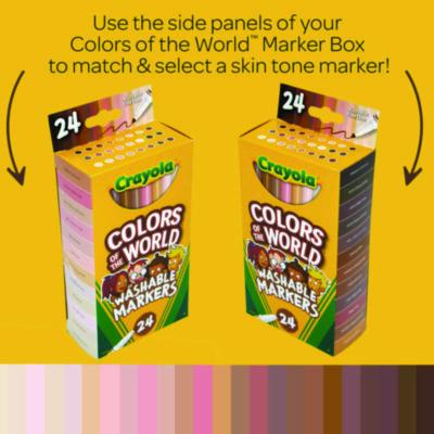Colors of the World Washable Markers, Fine Bullet Tip, Assorted Colors, 24/Pack