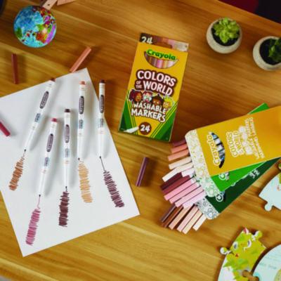 Colors of the World Washable Markers, Fine Bullet Tip, Assorted Colors, 24/Pack