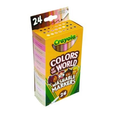 Colors of the World Washable Markers, Fine Bullet Tip, Assorted Colors, 24/Pack