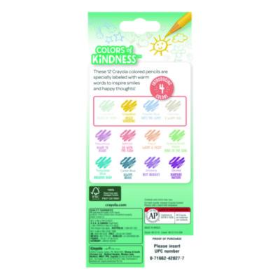 Colors of Kindness Colored Pencils, Assorted Lead and Barrel Colors, 12/Box