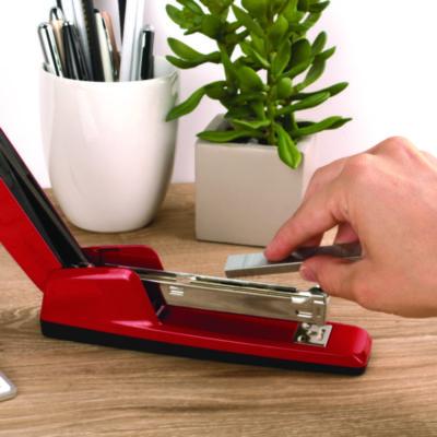 747 Business Full Strip Desk Stapler, 30-Sheet Capacity, Rio Red