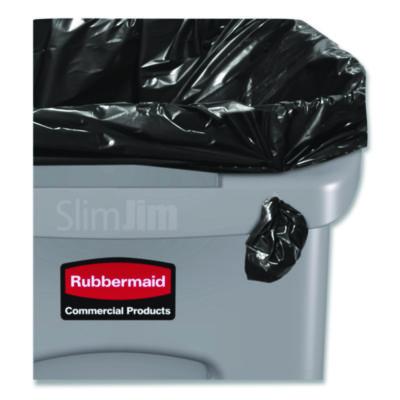 Trash Can: 16 gal, Rectangle, Gray