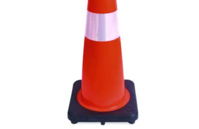 Tatco Traffic Cone, 14.5 x 1 x 36, Orange/Silver