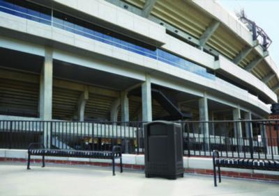 Plaza Jr. Container, 35 gal, Plastic, Black