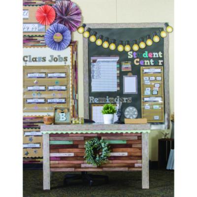 Better Than Paper Bulletin Board Roll, 4 Ft X 12 Ft, Reclaimed Wood
