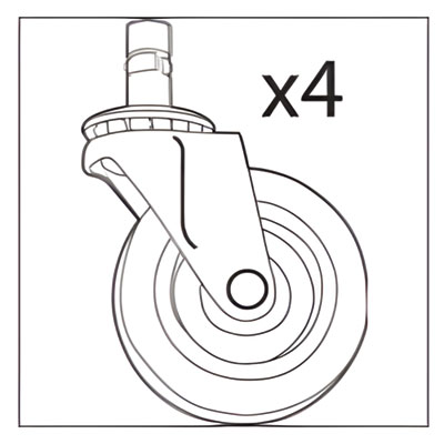 SRP Caster Kit, Four 2.5