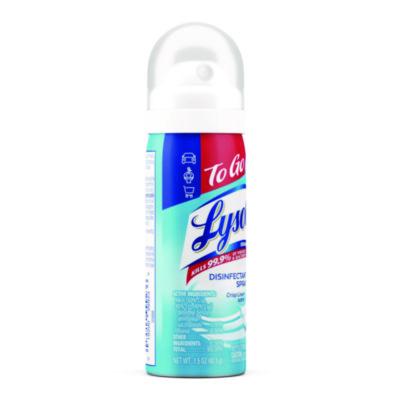 Disinfectant Spray To Go, Crisp Linen Scent, 1.5 oz Aerosol Spray, 12/Carton
