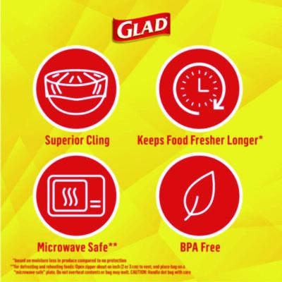 Cling'N Seal Plastic Food Wrap, 200 sq ft, 12 Rolls/Carton