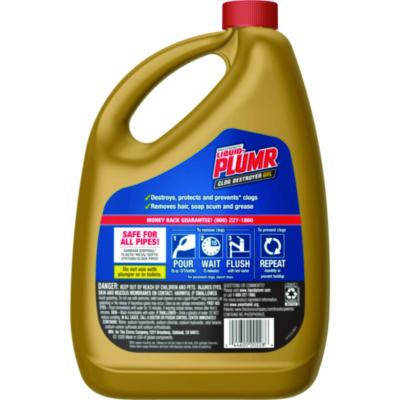 Pro-Strength Full Clog Destroyer Plus PipeGuard, Gel, 80 oz, 6/Carton