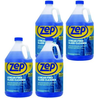 Streak-Free Glass Cleaner, Pleasant Scent, 1 gal Bottle, 4/Carton