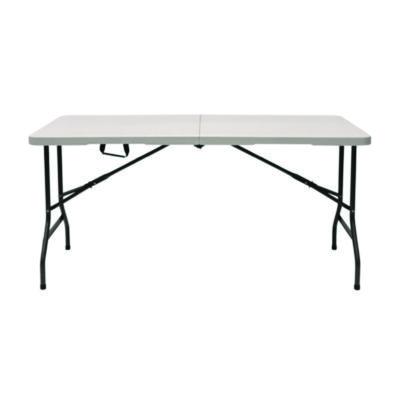 IndestrucTable Classic Bi-Folding Table, Rectangular, 60