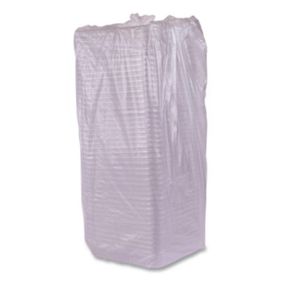 Renewable and Compostable Lids, 8.8 x 8.8 x 1.64, Clear, Plastic, 200/Carton