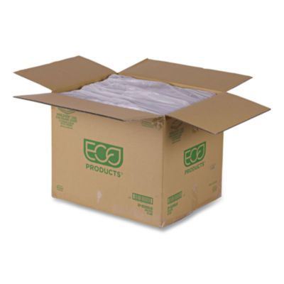 Renewable and Compostable Lids, 8.8 x 8.8 x 1.64, Clear, Plastic, 200/Carton