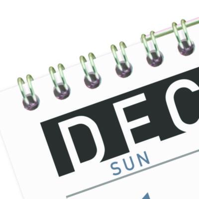 Three-Month Reference Wall Calendar, Contemporary Artwork/Formatting, 12 x 27, White Sheets, 15-Month: Dec 2024 to Feb 2026