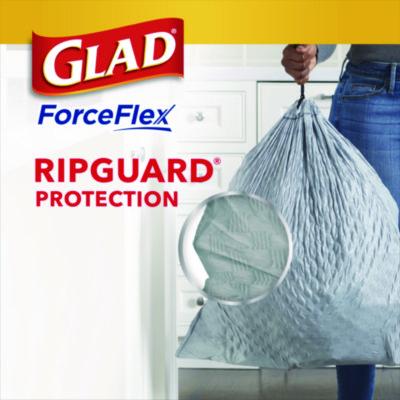 ForceFlex Kitchen Drawstring Trash Bags, 13 gal, 23.75 x 24.88, White, 240/Carton