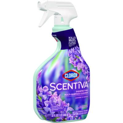 Scentiva Disinfecting Multi-Surface Cleaner, Bleach Free, Lavender and Jasmine, 32 oz Spray Bottle