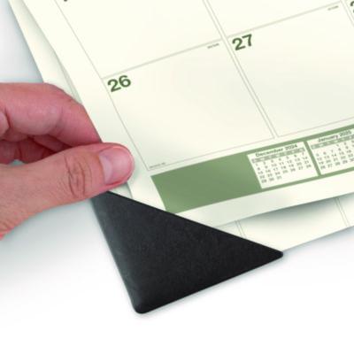 Recycled Monthly Desk Pad, 22 x 17, Sand/Green Sheets, Black Binding, Black Corners, 12-Month (Jan to Dec): 2025