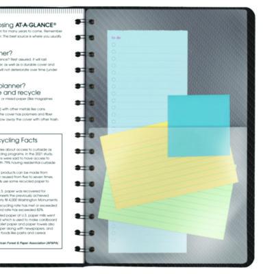 Contemporary Weekly/Monthly Planner, Open-Block Format, 8.5 x 5.5, Graphite Cover, 12-Month (Jan to Dec): 2025