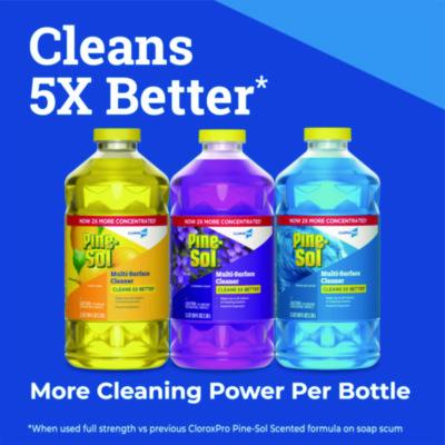 CloroxPro Multi-Surface Cleaner Concentrated, Lemon Fresh Scent, 80 oz Bottle, 3/Carton