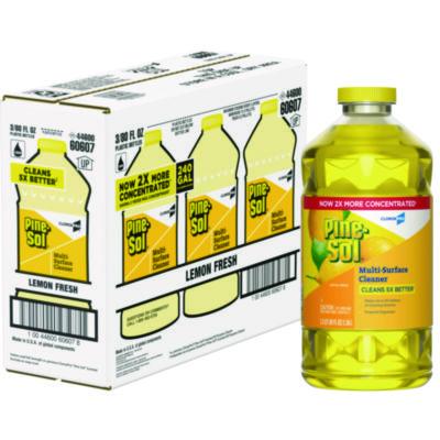 CloroxPro Multi-Surface Cleaner Concentrated, Lemon Fresh Scent, 80 oz Bottle, 3/Carton