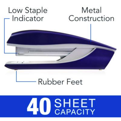 Nexxt Series Style Metal Stapler, 40-Sheet Capacity, Blue