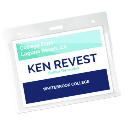 Avery Secure Top Heavy-Duty Badge Holders, Horizontal, 4w X 3h, Clear, 25/pack (AVE74471) AVE74471