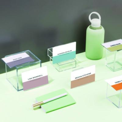 Secure Top Heavy-Duty Badge Holders, Horizontal, 4w x 3h, Clear, 25/Pack