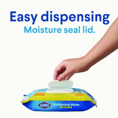 Disinfecting Cleaning Wipes, Flex Pack, 1-Ply, 8 x 7, Fresh Scent, White, 75 Towels/Box
