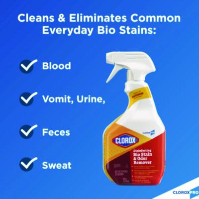 Disinfecting Bio Stain and Odor Remover, Fragranced, 128 oz Refill Bottle