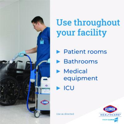 Spore Defense Cleaner Disinfectant, Closed System, 1 gal Refill Bottle, 4/Carton