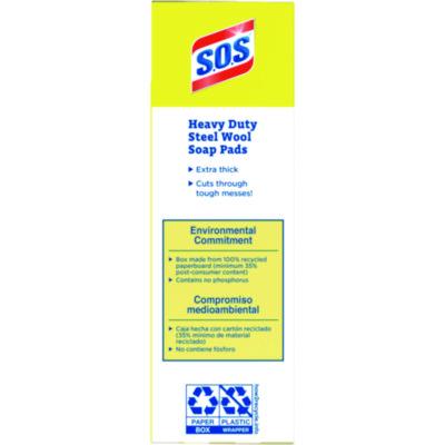 Steel Wool Soap Pads, 2.4 x 3, Steel, 15 Pads/Box, 12 Boxes/Carton