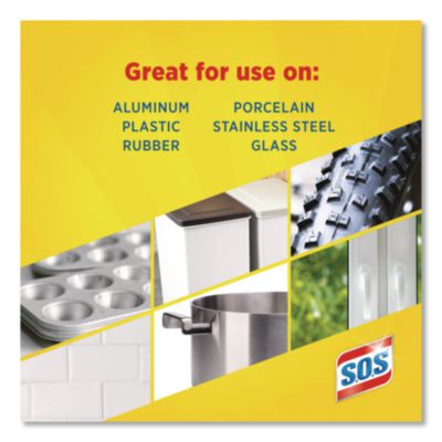 Steel Wool Soap Pad, Steel, 4/Box, 24 Boxes/Carton