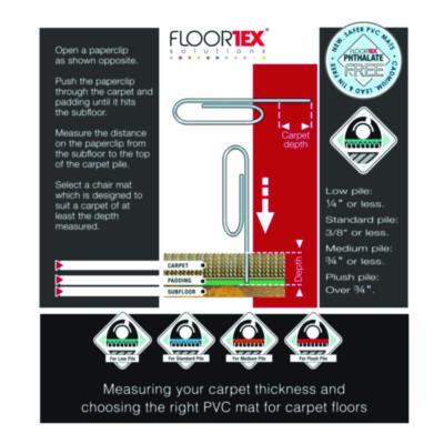 Cleartex Advantagemat Phthalate Free PVC Chair Mat for Low Pile Carpets, 48