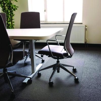 Cleartex Ultimat XXL Polycarbonate Square General Office Mat for Carpets, 60 x 60, Clear