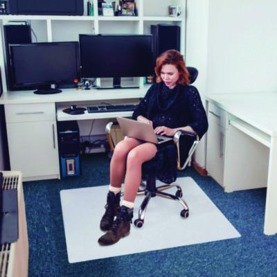 Cleartex Polypropylene Foldable Chair Mat for Carpets, 35