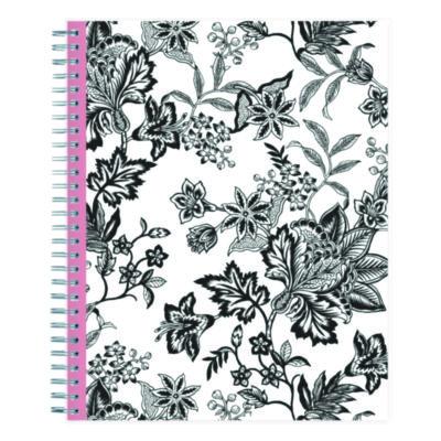 Blue Sky Analeis Monthly Planner, Floral Artwork, 10 x 8, White/Black/Coral Cover, 12-Month (Jan to Dec): 2025 (BLS100004) BLS100004