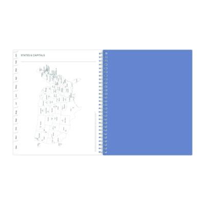 Lindley Monthly Planner, Floral Artwork, 10 x 8, White/Blue/Green Cover, 12-Month (Jan to Dec): 2025