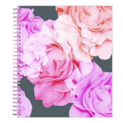 Blue Sky Joselyn Monthly Wirebound Planner, Floral Artwork, 10 x 8, Pink/Peach/Black Cover, 12-Month (Jan to Dec): 2025 (BLS110395) BLS110395