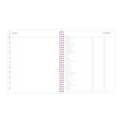 Joselyn Monthly Wirebound Planner, Floral Artwork, 10 x 8, Pink/Peach/Black Cover, 12-Month (Jan to Dec): 2025